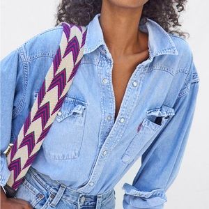 The Classic Salt Crossbody Purse strap